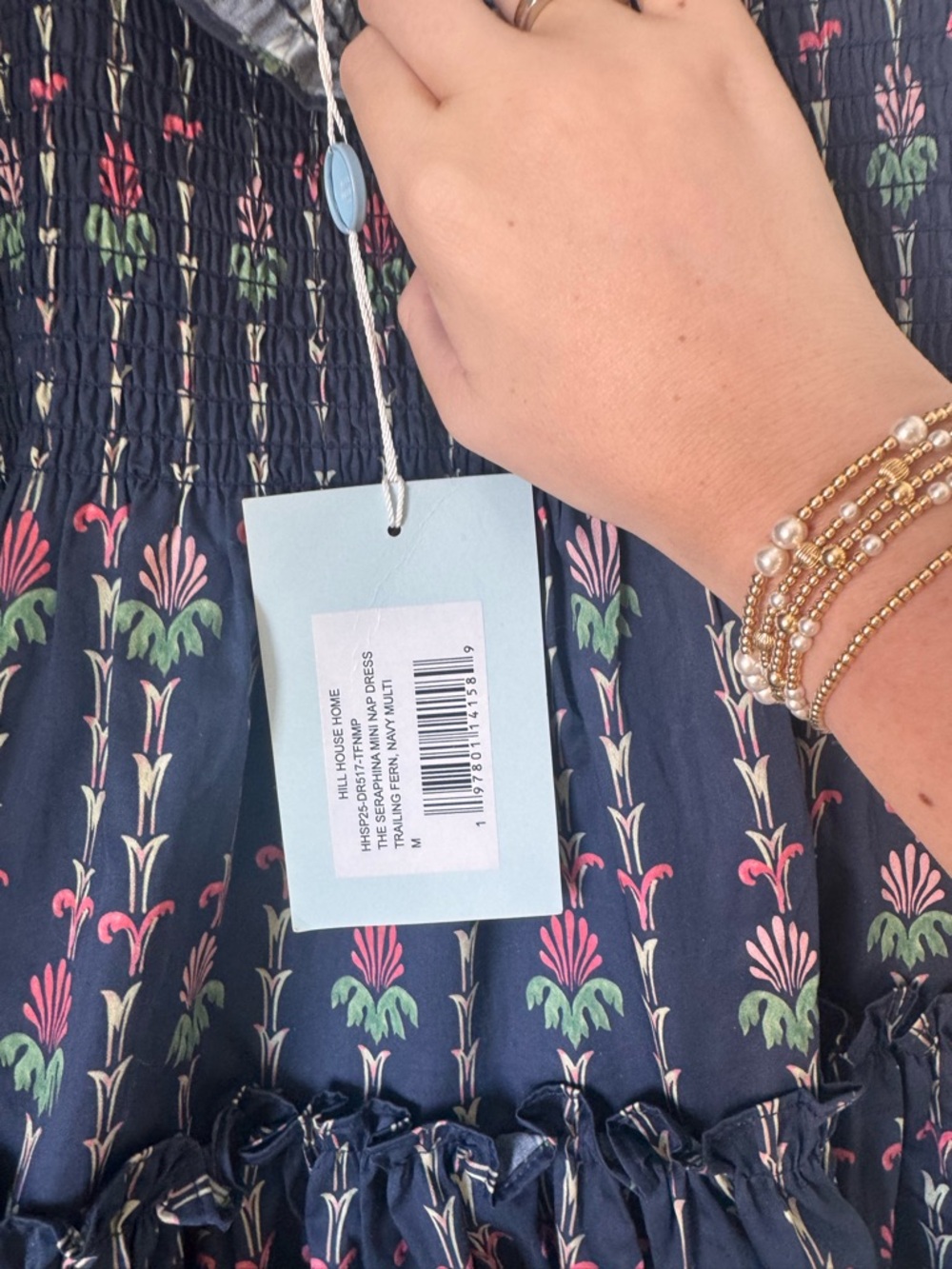 Hill House Navy Floral Smocked Seraphina  Sundress - Picture 2 of 3